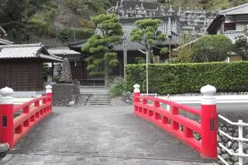 This bridge leads to the temple