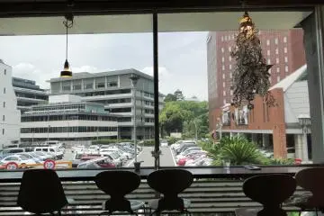 Dining with a castle view
