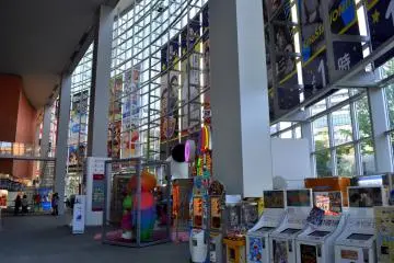 The exhibition has much to offer, such as video games, gatchapon and areas to view their TV dramas