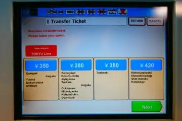 Some new machines show you the correct station names with the fares