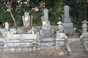 Large family graves near the worship hall