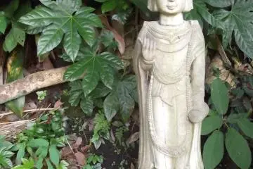 Near the grave markers