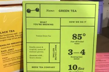 Their brewing guides on display are very helpful!