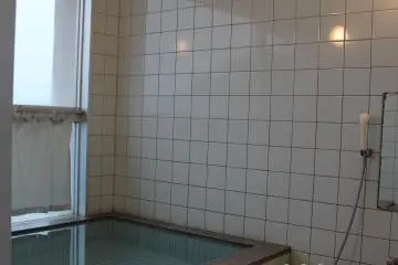 The private onsen bath in the Seapa accommodation