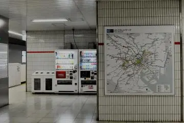 Subway map and vending machines