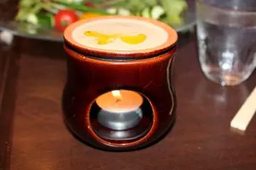 Vegetable dip: anchovy, chestnuts, and heavy cream