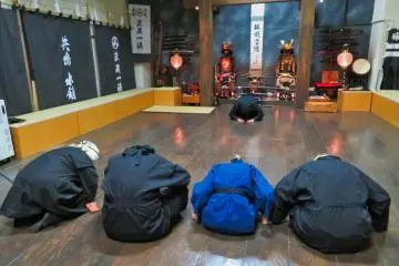 Bowing before and after Ninja Training