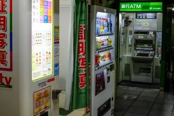 Photo booth, ATM and a beverage machine