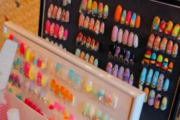 More glittery and ornate nail designs to choose from.