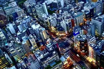 A nice view of the streets below