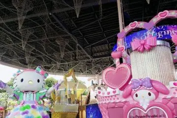 Hello Kitty, My Melody, and other Sanrio characters abound here at Harmonyland