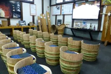 Inside Kamotsuru brewery