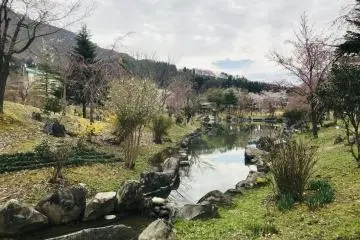 The park here is like something from a painting in spring