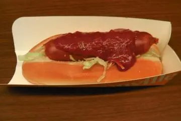 A chili dog!  The best part of the day