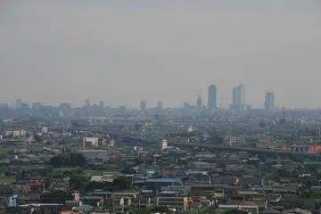 Nagoya City and the Nobi Plain from Komaki Castle