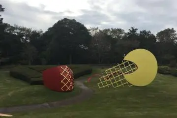 The artworks are set in beautiful countryside 