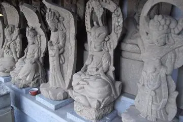 Some of the Buddhist deities near the gate
