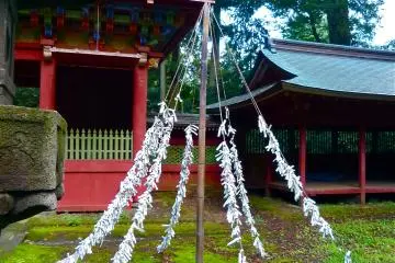 <p>บริเวณพิธีกรรมของศาลเจ้า</p>