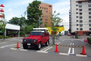 Open air carpark at Hotel Grantia Akita Spa Resort