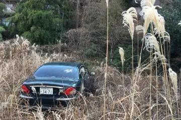 An abandoned Jaguar