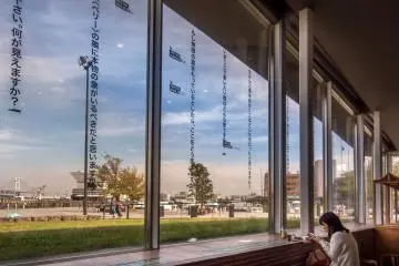 From inside you can enjoy some excellent views of the harbor