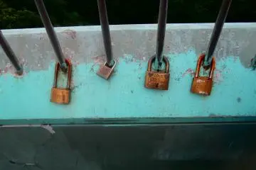 Locks with names of couples—probably a good place to confess your love towards someone important to you?!