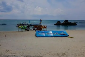 Watersports include: tube riding, kayaking and parasailing.