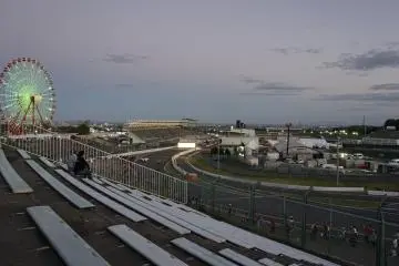 The sun sets over Suzuka Circuit