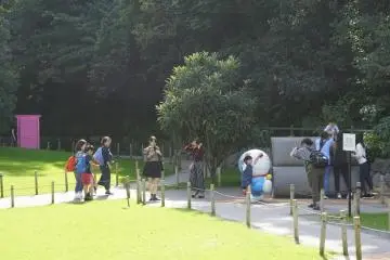 The next attraction, which turned out to be everyone's favorite: the park with the statues of Fujiko F. Fujio's characters