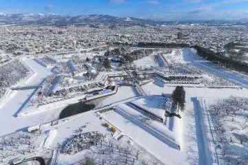 A view of Hakodate and the Goryokaku Park