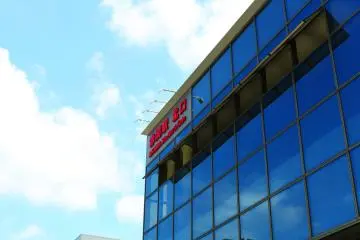 The outside of the station—it's large and you can't miss it