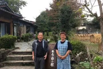 A farm stay host family