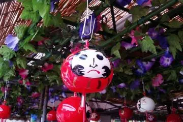 the adoriable Daruma Windchimes of Kawasaki (Photo: Erika Clark )