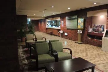 You can find pamphlets with information on Kitakyushu in the lobby