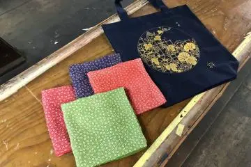 Samples of handicraft visitors can try their hand at 