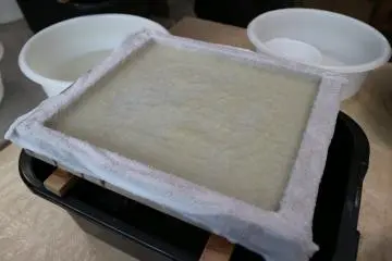 Making washi paper in Hinode.