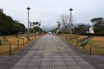 Pathway leading into the park