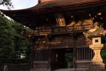 The temple gate from close up feels massive