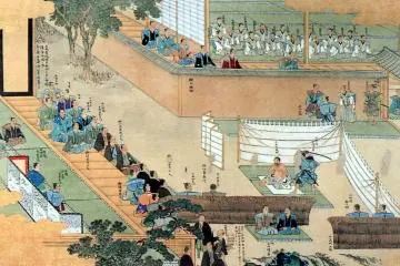  A picture of Ōishi Yoshio committing seppuku