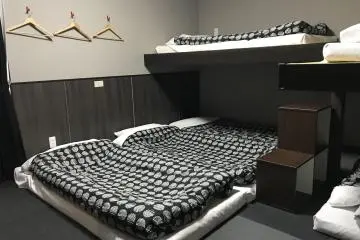 Quad rooms with traditional tatami and surprisingly comfortable futons