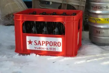 Nothing beats a Sapporo after a big day on the snow