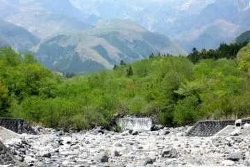 Stone river bed