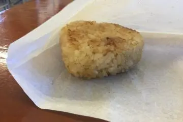 Grilled onigiri with cheese