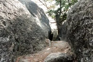 Passage through the rock