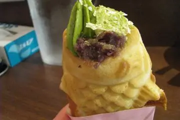 Taiyaki with ice cream