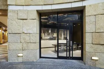 The store entrance 