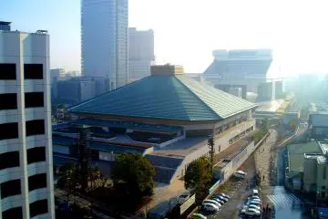 The iconic Ryogoku Kokugikan in Tokyo