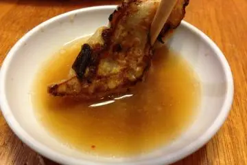 <p>Hikari's Gyoza sauce is a secret formula that I believe is miso based</p>