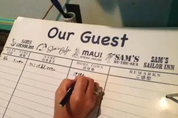 <p>My wife and I have many fond memories at Sam's that each conclude with a resgisted comment in the guest book</p>