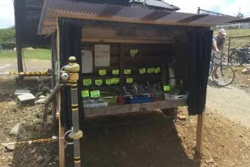The honesty shop at Koma Station